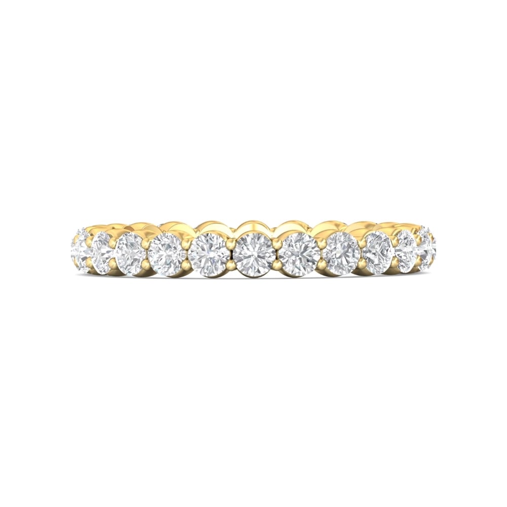 FlyerFit® 18K Yellow Gold Eternity Wedding Band