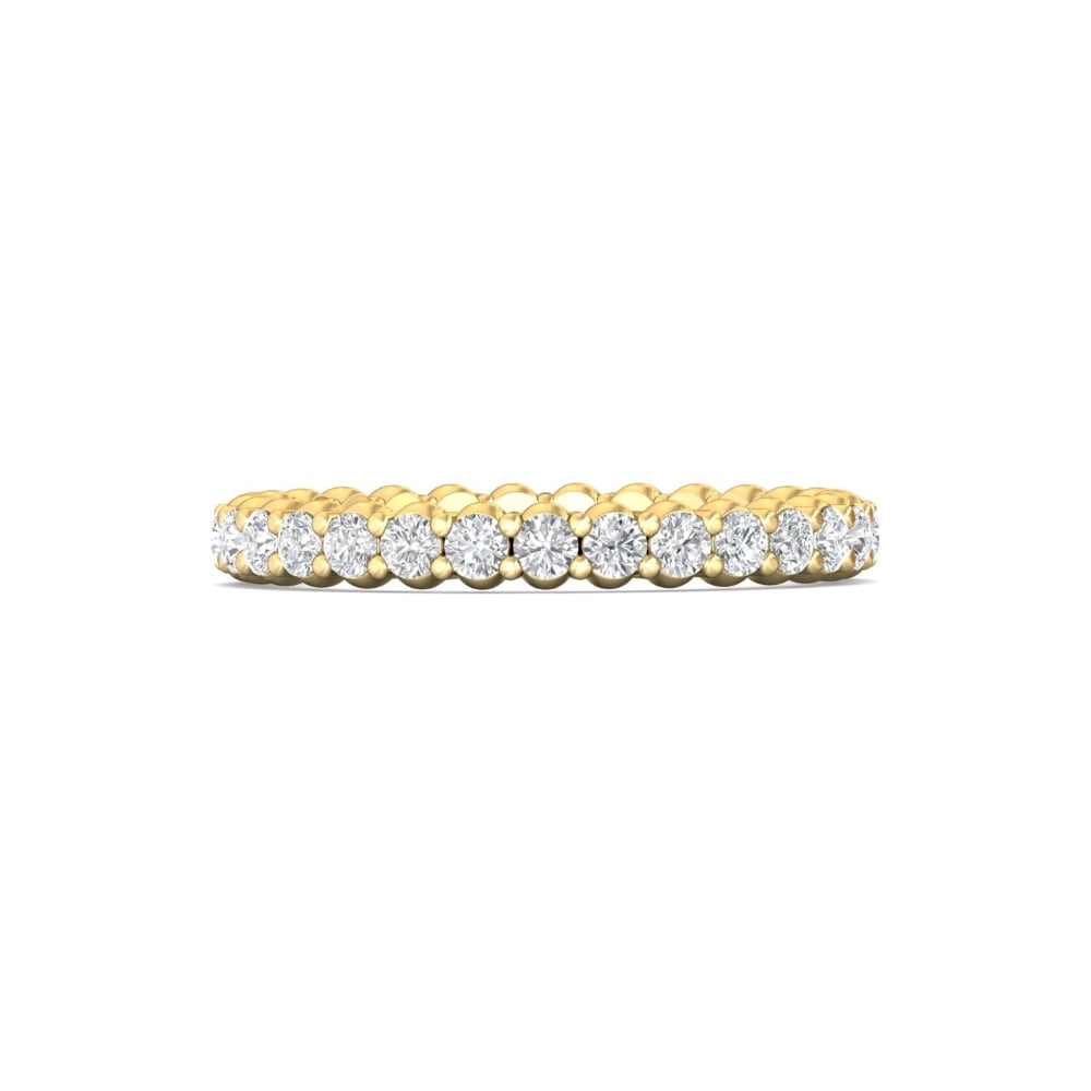 FlyerFit® 14K Yellow Gold Eternity Wedding Band