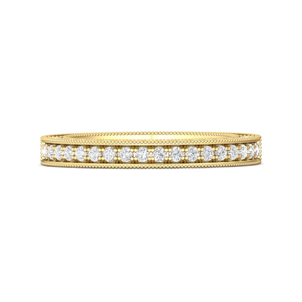 FlyerFit® 14K Yellow Gold Vintage Wedding Band