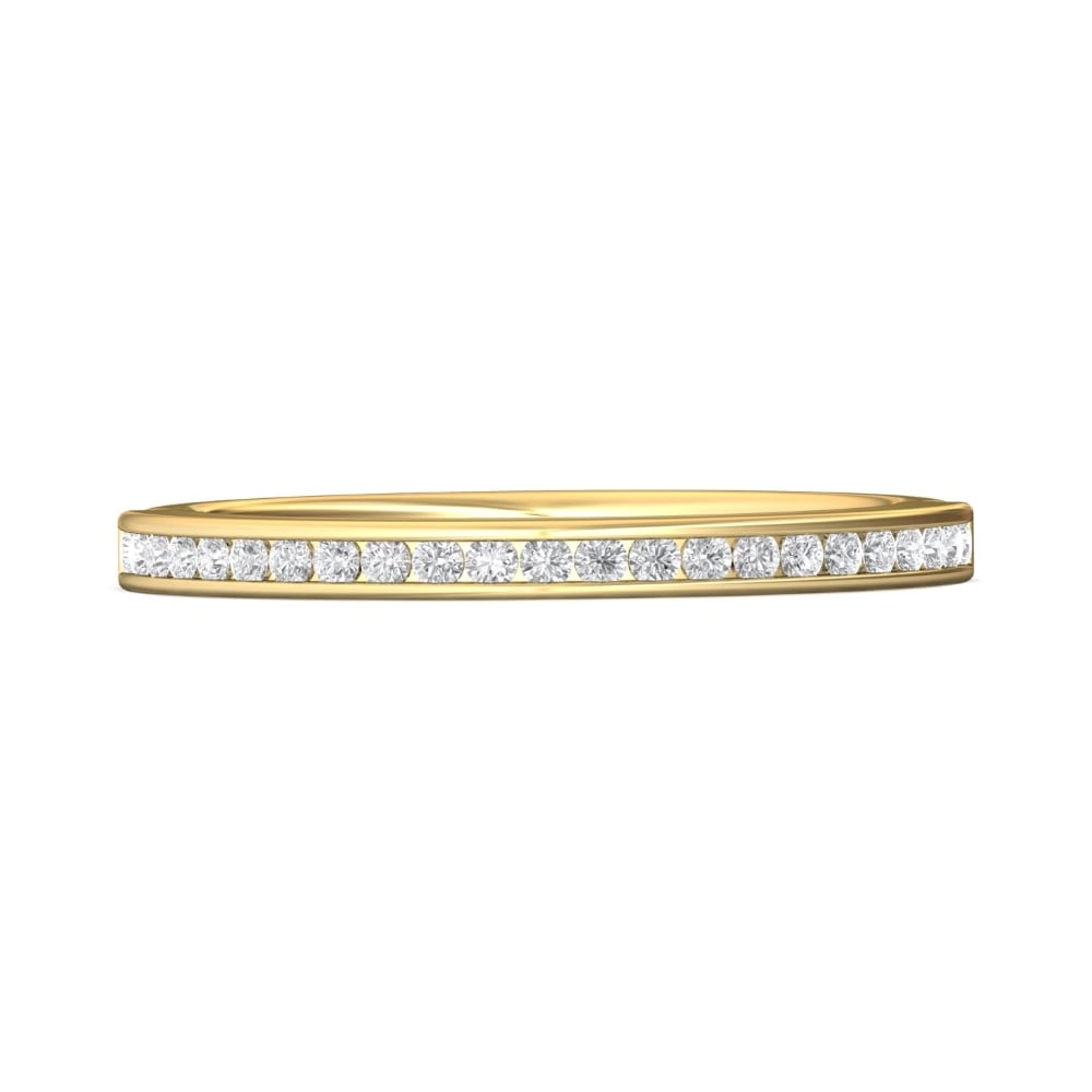 FlyerFit® 14K Yellow Gold Channel  Wedding Band