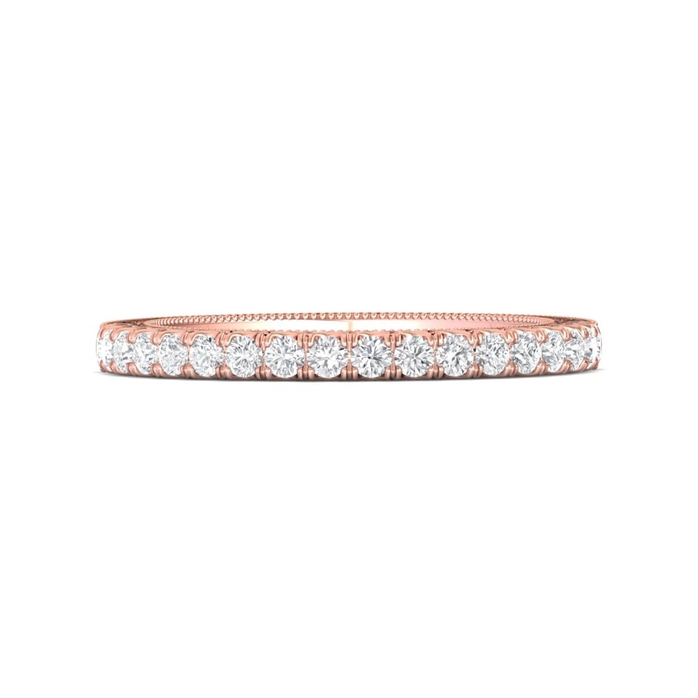 FlyerFit® 18K Pink Gold Vintage Wedding Band